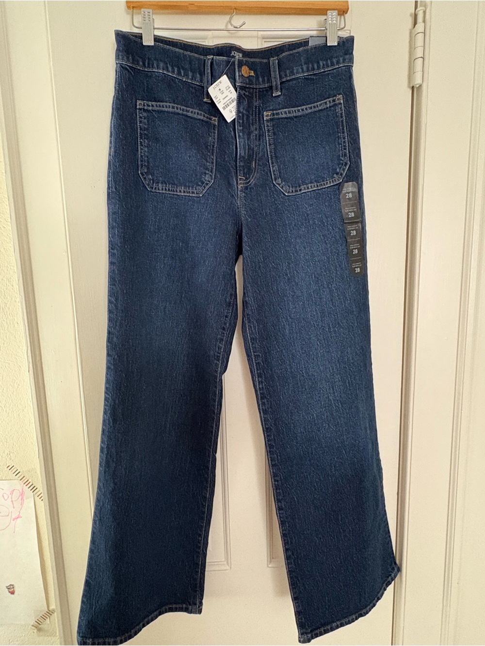 J. Crew Dark Indigo Wide-Leg Jeans